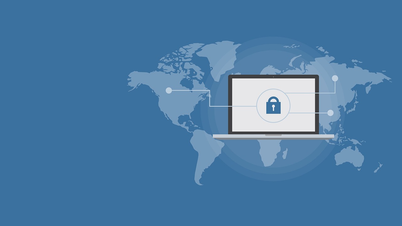 Abstract cybersecurity network visual